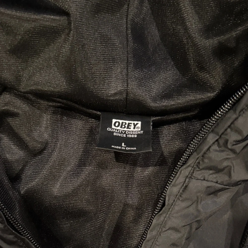 Obey Black Windbreaker Jacket - Picture 3 of 6